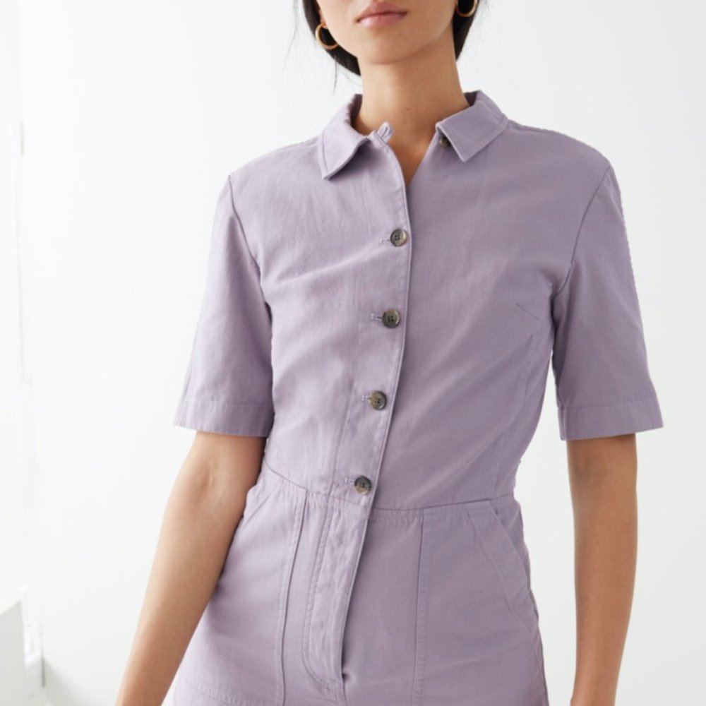 MOVING - MAKE AN OFFER  & Other Stories Short Workwear Boilersuit in Lilac